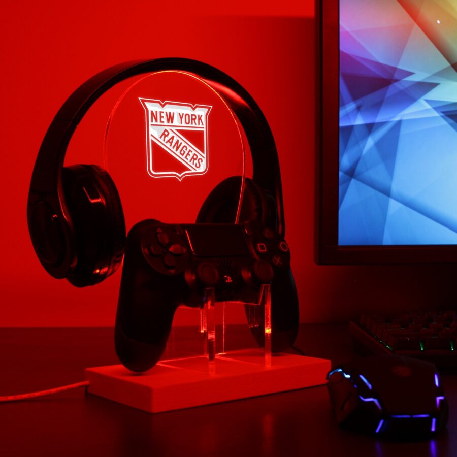 New York Rangers Led Gaming Headset Controller Stand - Image 3