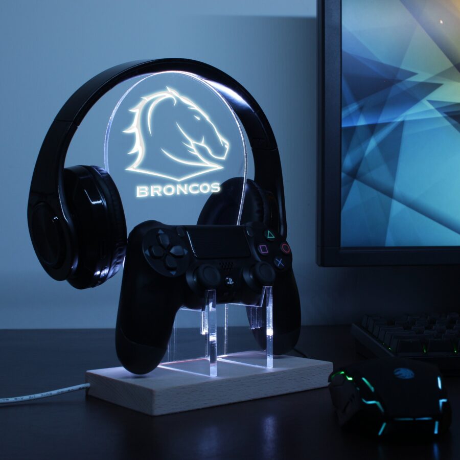 Brisbane Broncos Led Gaming Headset Controller Stand - Image 3