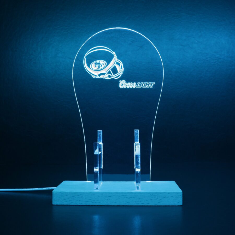 San Francisco 49Ers Helmet Logo Led Gaming Headset Controller Stand - Image 6