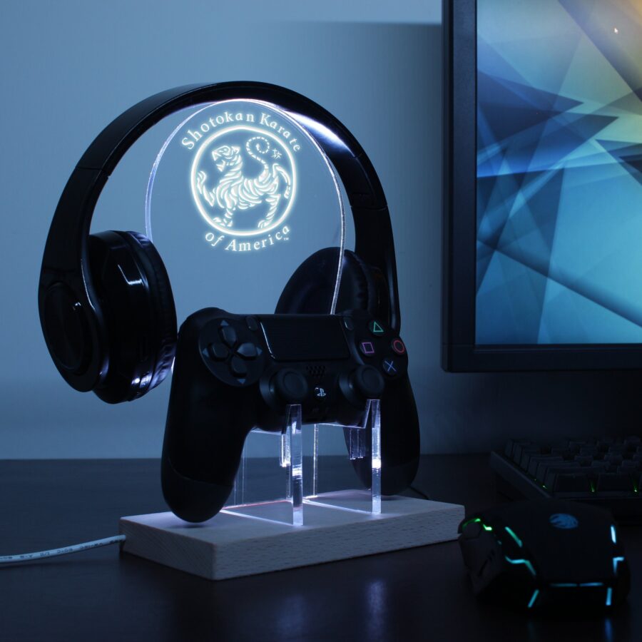 Shotokan Karate Tiger Kumite Led Gaming Headset Controller Stand - Image 2