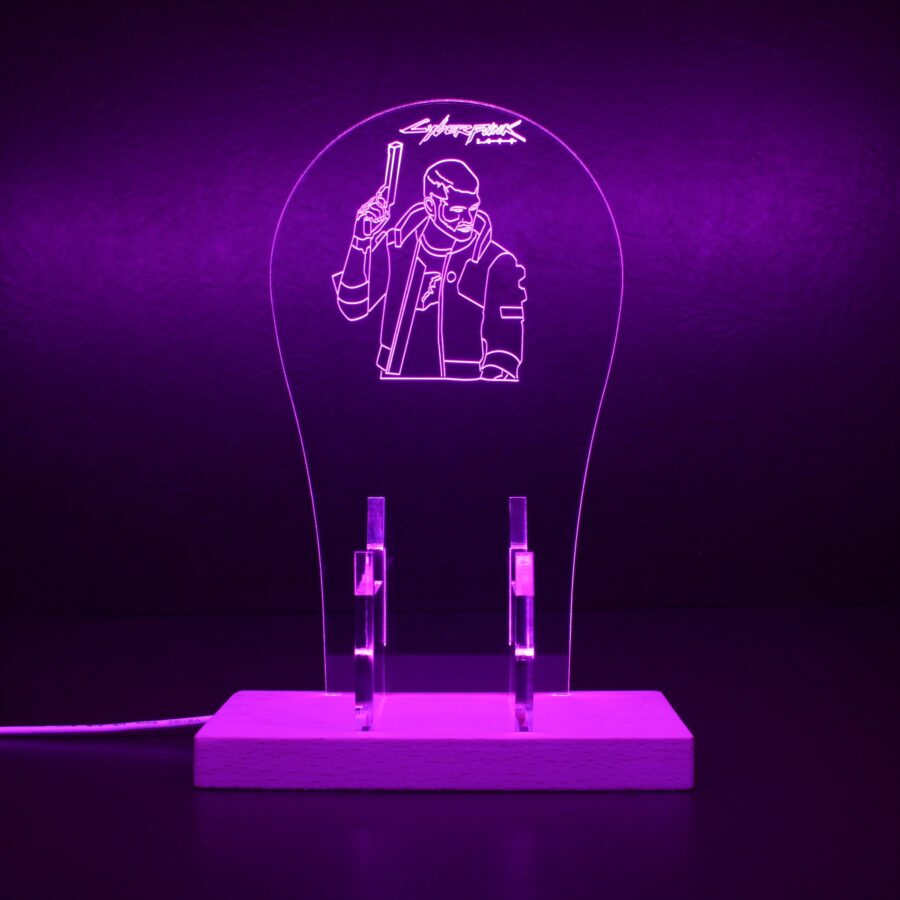 Cyberpunk 2077 Male V Led Gaming Headset Controller Stand - Image 5