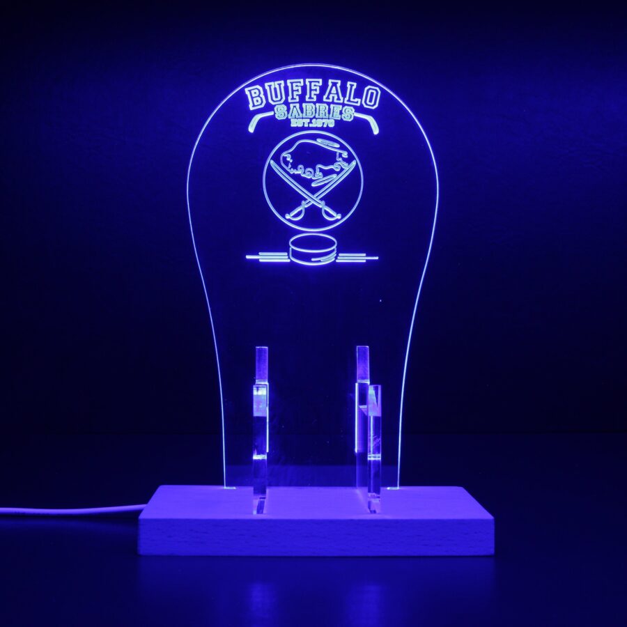 Custom Your Sport Team Buffalo Sabres Est 1970 Rgb Led Gaming Headset Controller Stand - Image 4
