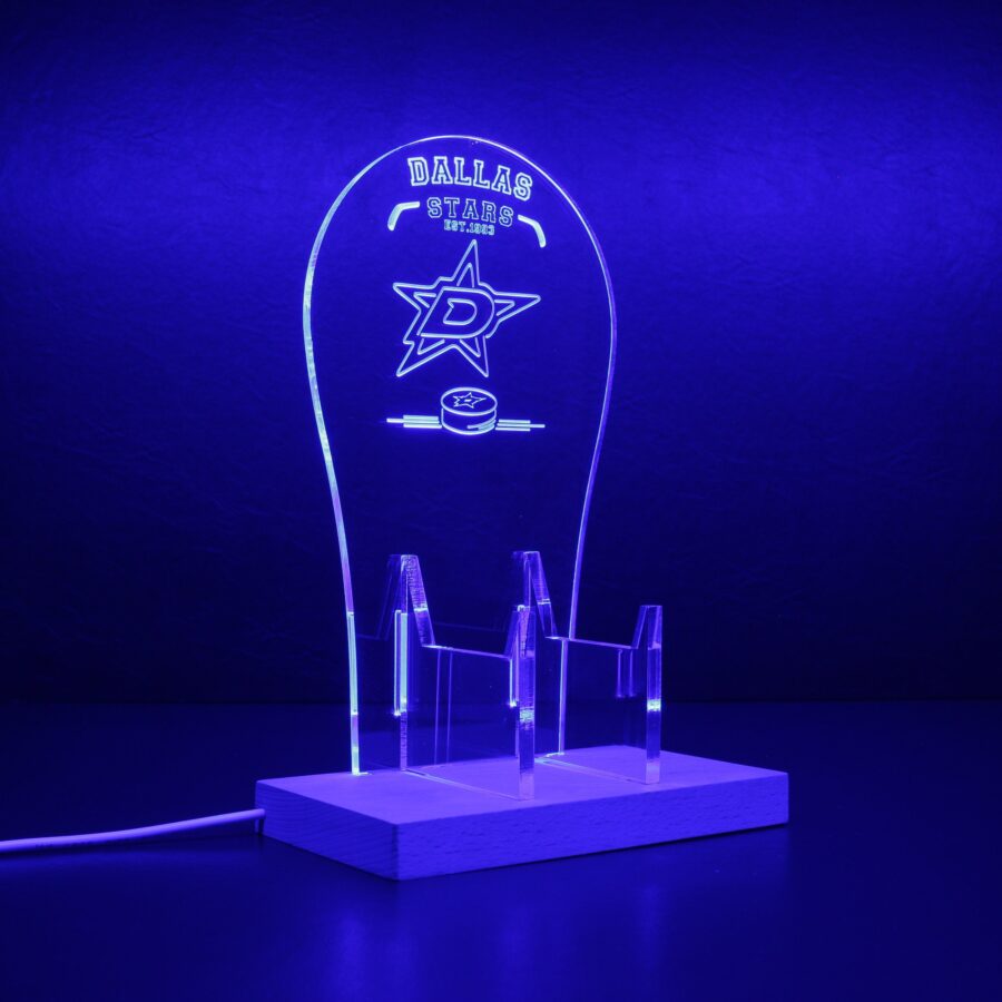 Custom Your Sport Team Dallas Stars Est 1993 Est 1993 Rgb Led Gaming Headset Controller Stand - Image 6