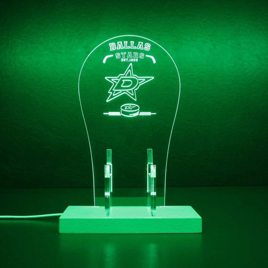 Custom Your Sport Team Dallas Stars Est 1993 Est 1993 Rgb Led Gaming Headset Controller Stand - Image 3