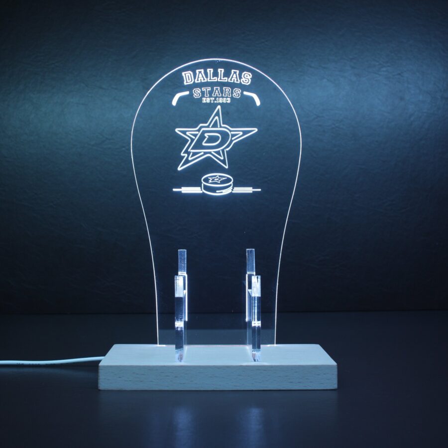 Custom Your Sport Team Dallas Stars Est 1993 Est 1993 Rgb Led Gaming Headset Controller Stand - Image 5
