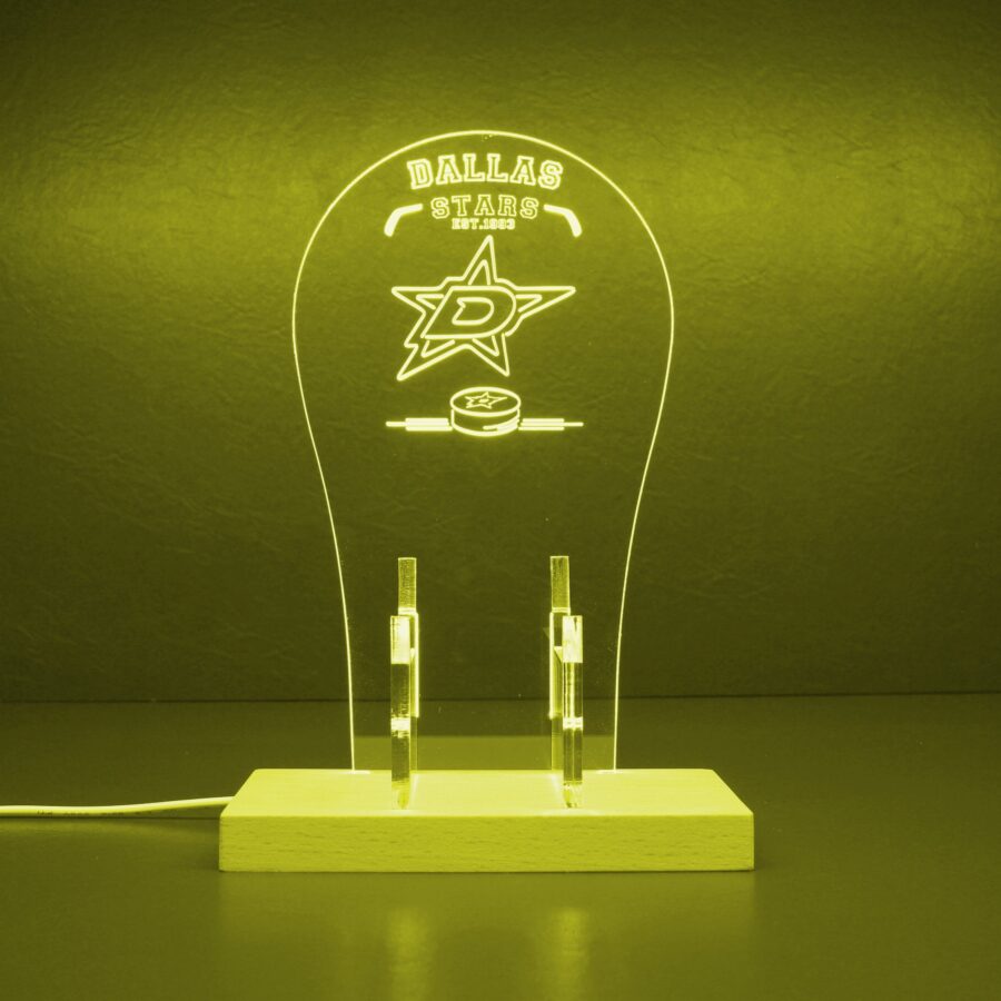 Custom Your Sport Team Dallas Stars Est 1993 Est 1993 Rgb Led Gaming Headset Controller Stand - Image 4