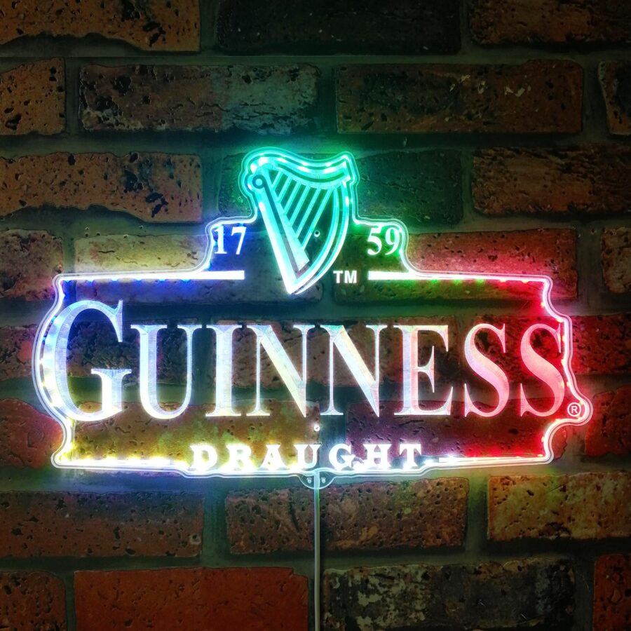 Guinness Draught Dynamic Rgb Edge Lit Led Sign