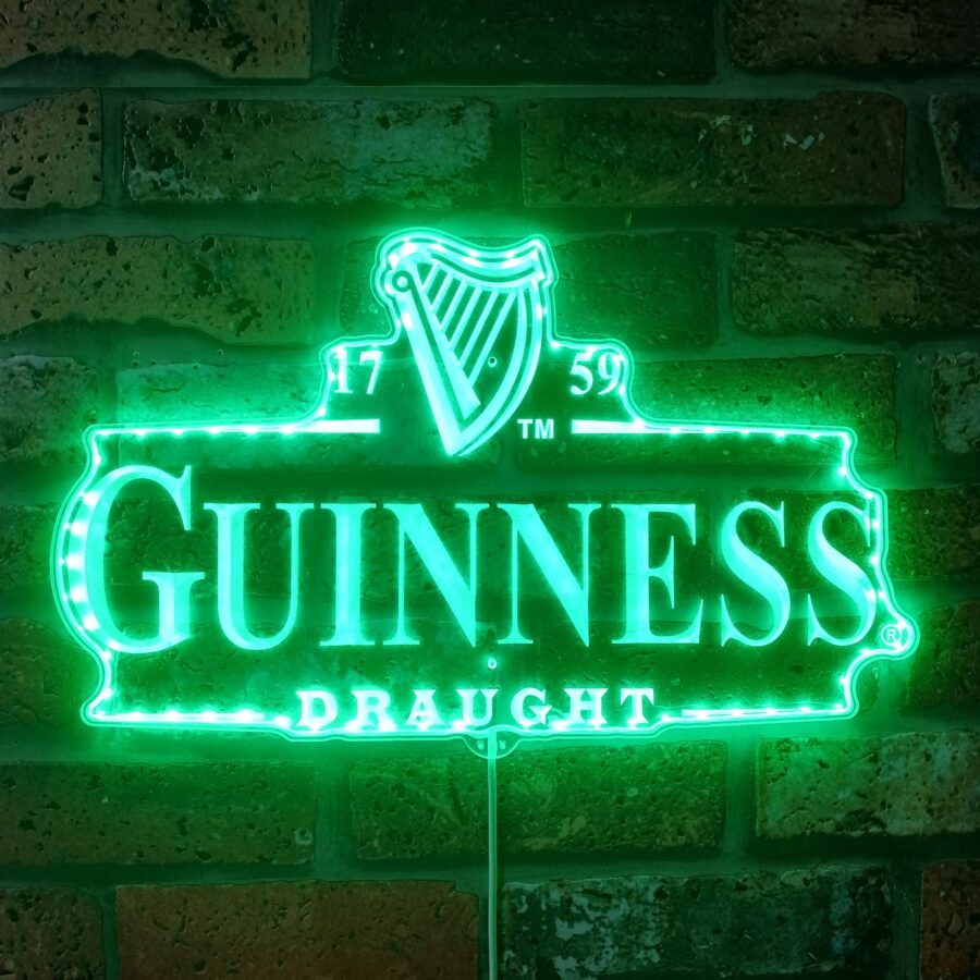 Guinness Draught Dynamic Rgb Edge Lit Led Sign - Image 6