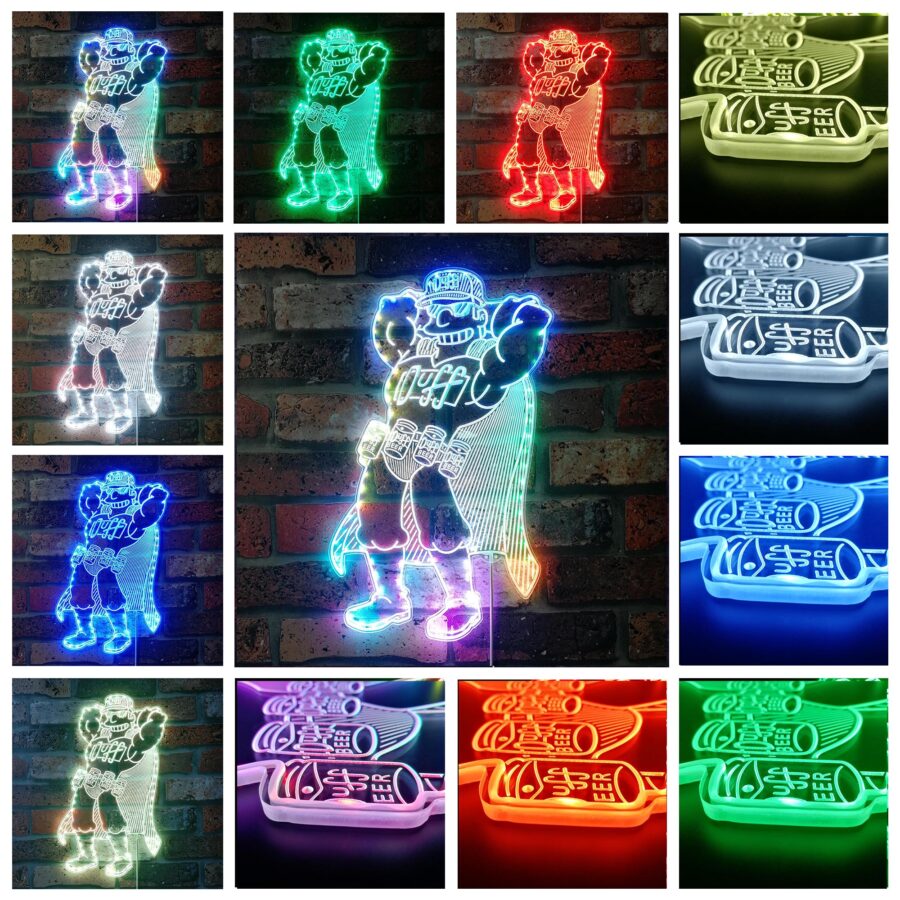 Duff Beer Duffman Dynamic Rgb Edge Lit Led Sign - Image 2