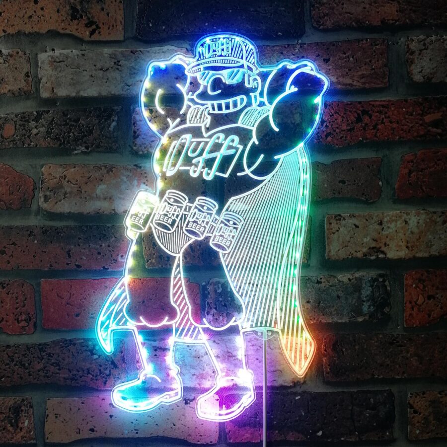 Duff Beer Duffman Dynamic Rgb Edge Lit Led Sign