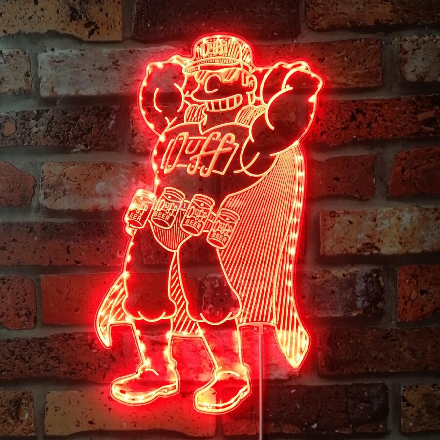 Duff Beer Duffman Dynamic Rgb Edge Lit Led Sign - Image 3