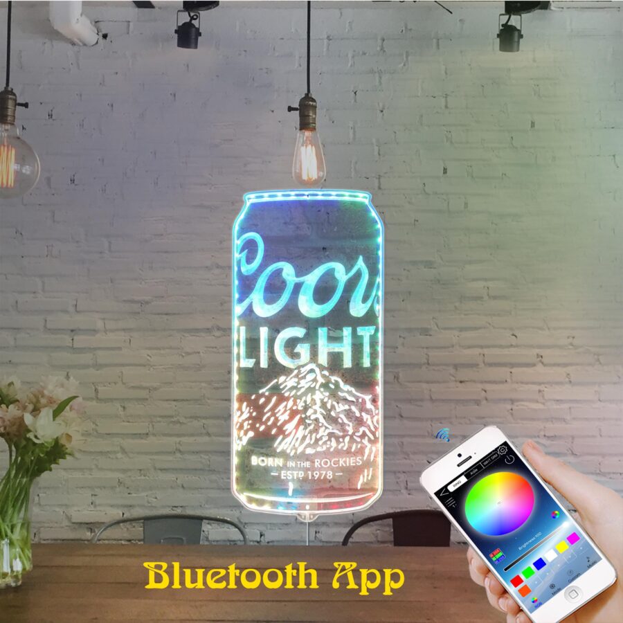 Coors Light Beer Can Dynamic Rgb Edge Lit Led Sign - Image 7