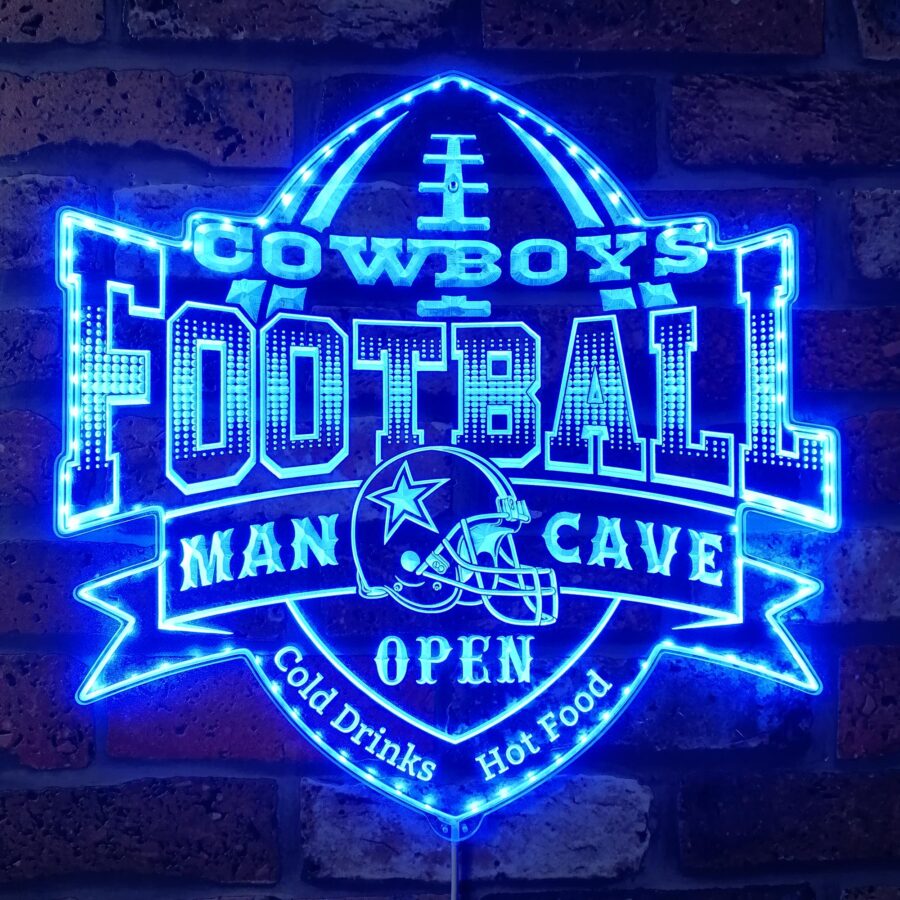 Denver Broncos Football Dynamic Rgb Edge Lit Led Sign Style 2