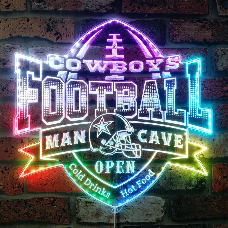 Denver Broncos Football Dynamic Rgb Edge Lit Led Sign Style 2 - Image 2