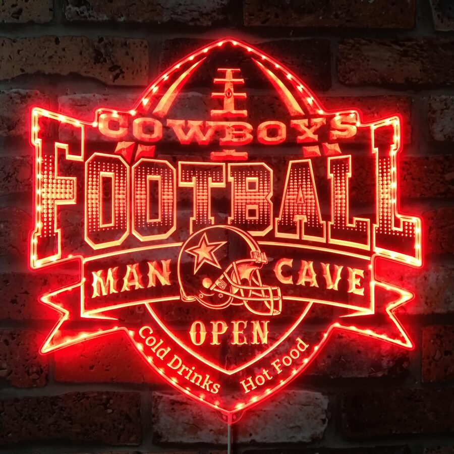 Denver Broncos Football Dynamic Rgb Edge Lit Led Sign Style 2 - Image 4