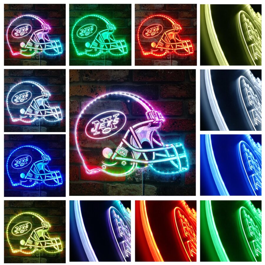 New York Jets Football Club Dynamic Rgb Edge Lit Led Sign - Image 2
