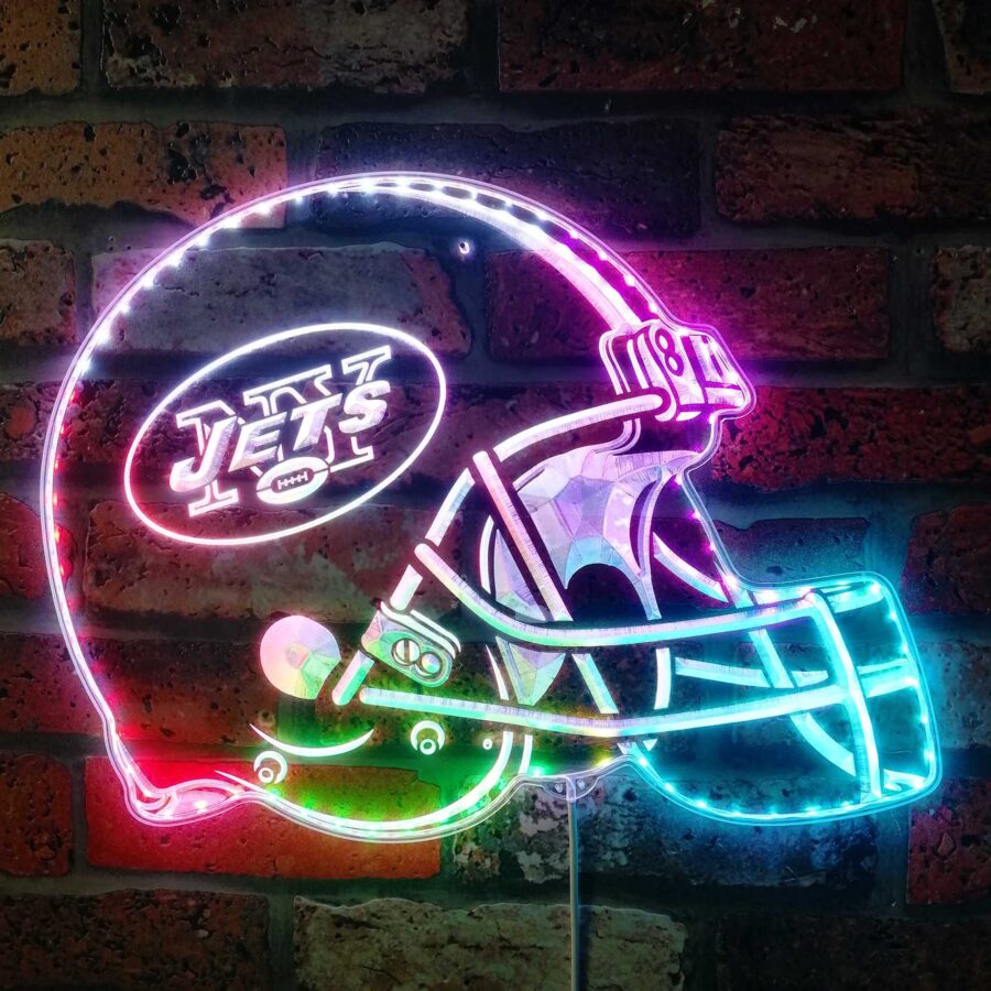 New York Jets Football Club Dynamic Rgb Edge Lit Led Sign