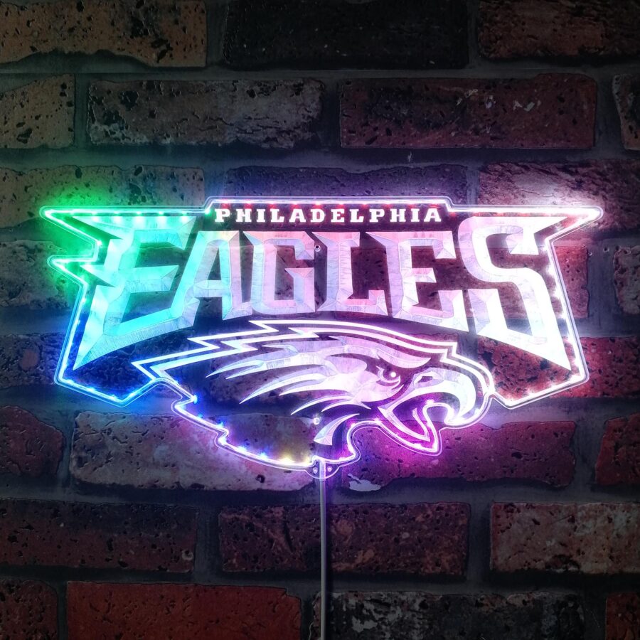 Philadelphia Eagles Dynamic Rgb Edge Lit Led Sign - Image 2
