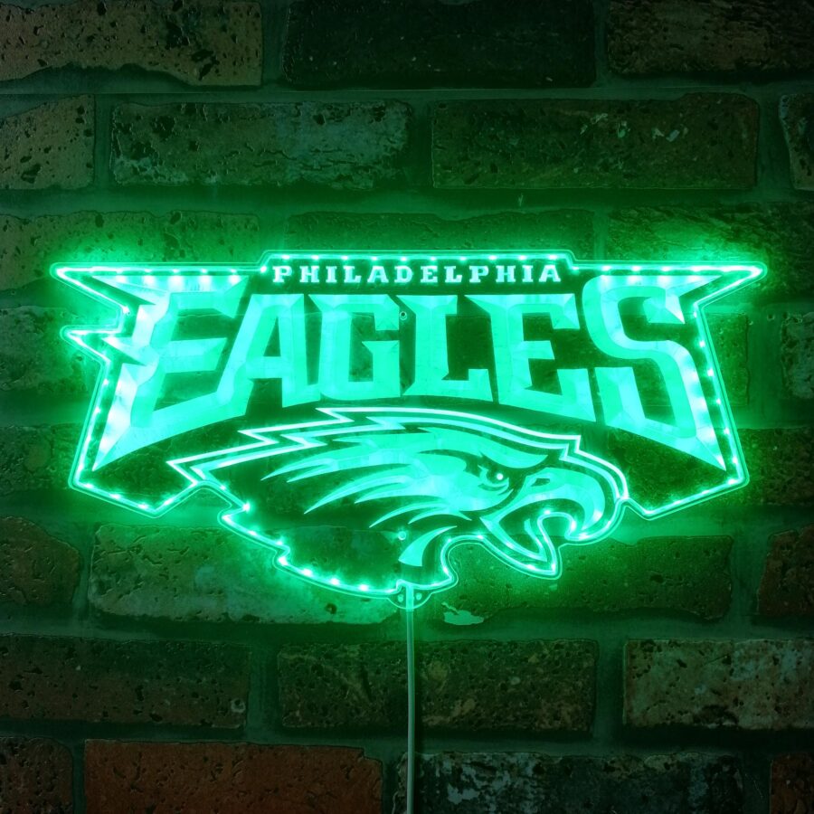 Philadelphia Eagles Dynamic Rgb Edge Lit Led Sign