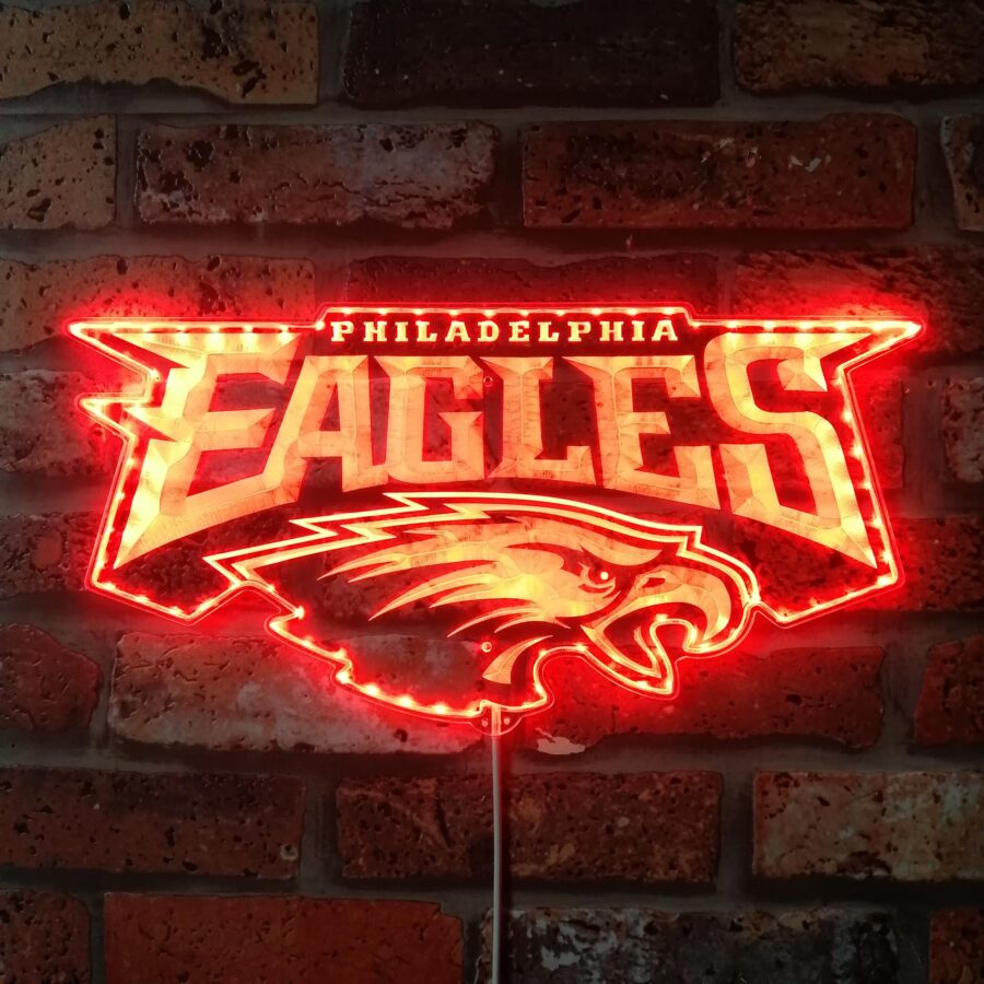 Philadelphia Eagles Dynamic Rgb Edge Lit Led Sign - Image 4