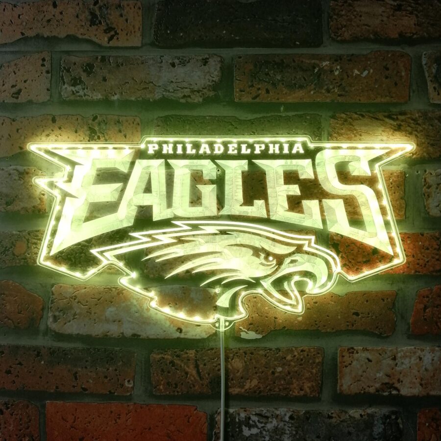 Philadelphia Eagles Dynamic Rgb Edge Lit Led Sign - Image 7