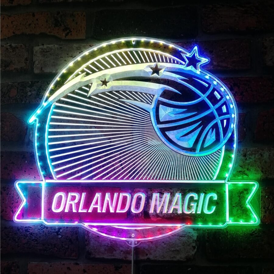 Orlando Magic Dynamic Rgb Edge Lit Led Sign