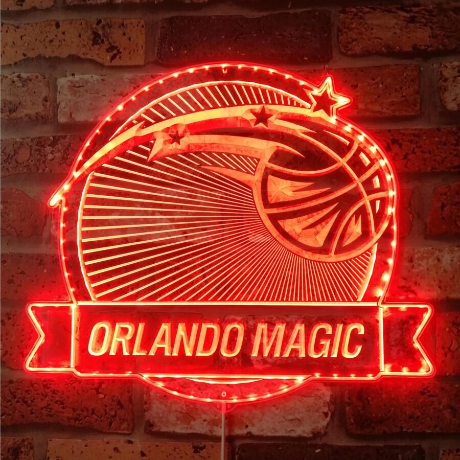 Orlando Magic Dynamic Rgb Edge Lit Led Sign - Image 3