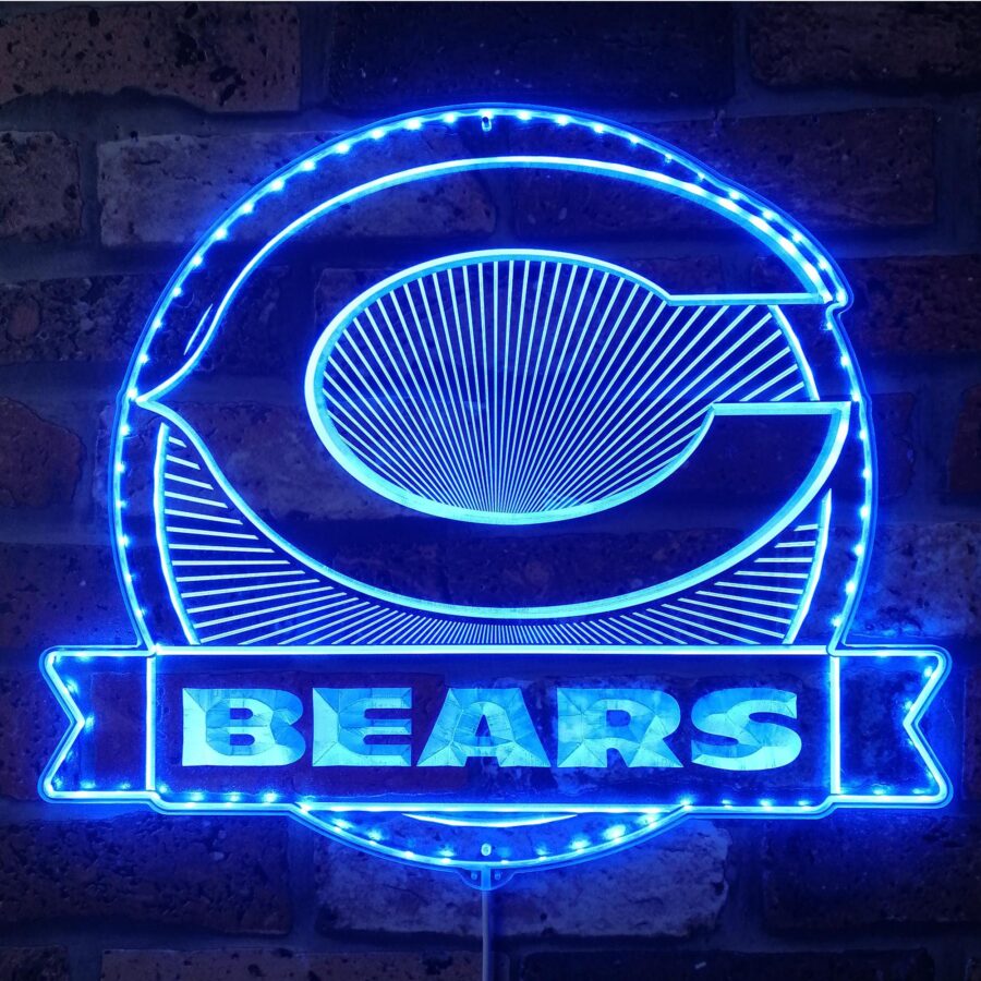 Chicago Bears Dynamic Rgb Edge Lit Led Sign Style 2 - Image 4
