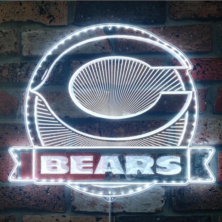 Chicago Bears Dynamic Rgb Edge Lit Led Sign Style 2 - Image 5