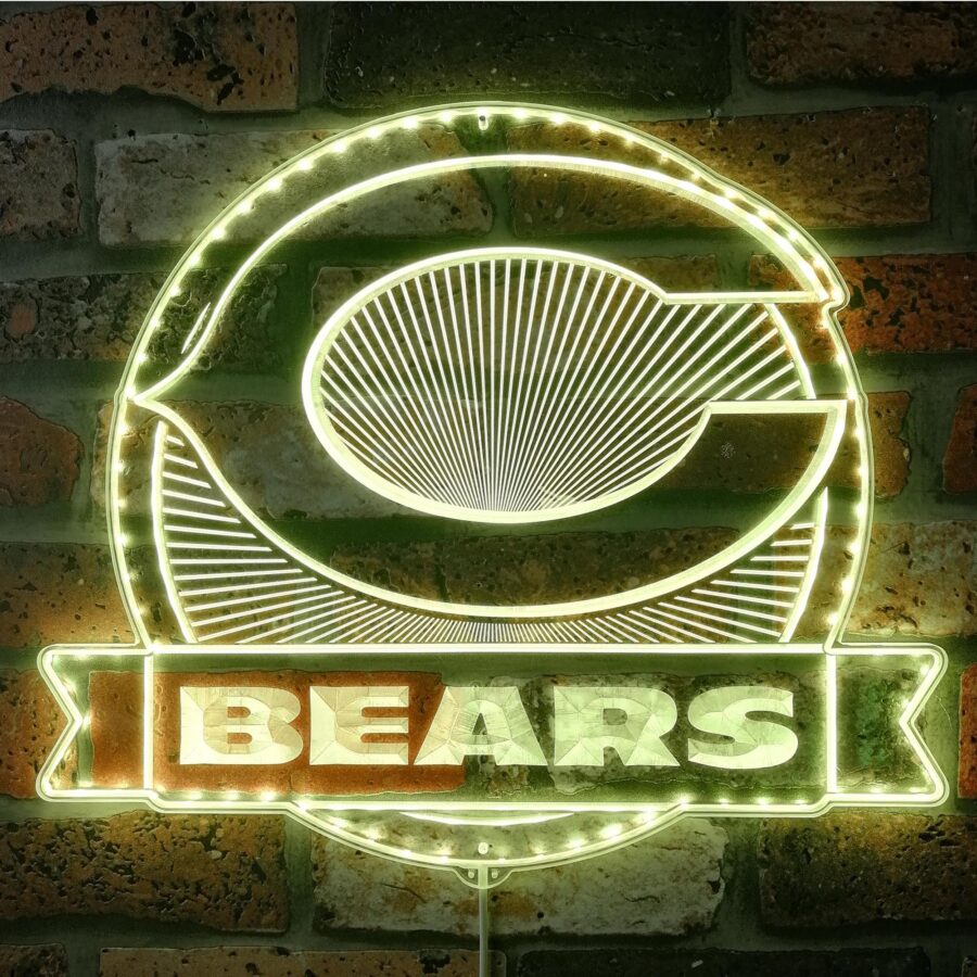 Chicago Bears Dynamic Rgb Edge Lit Led Sign Style 2 - Image 7