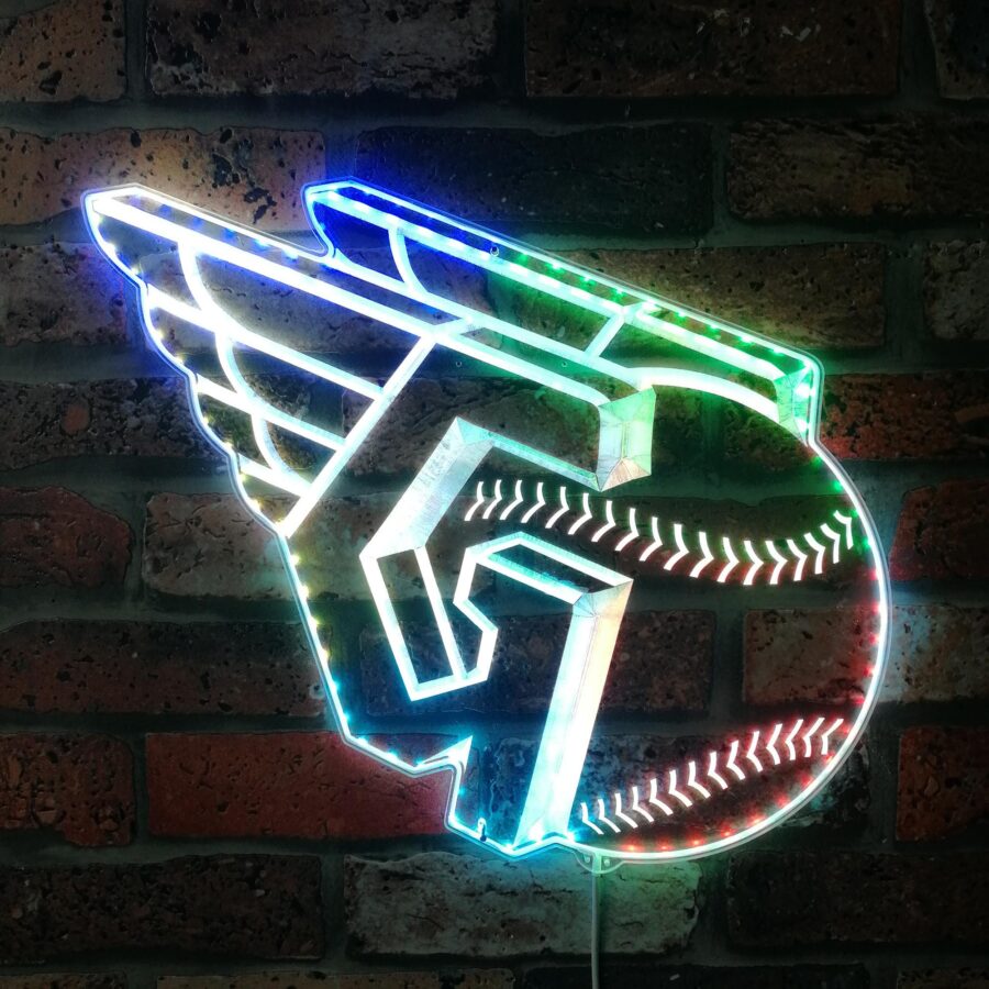 Cleveland Guardians Dynamic Rgb Edge Lit Led Sign