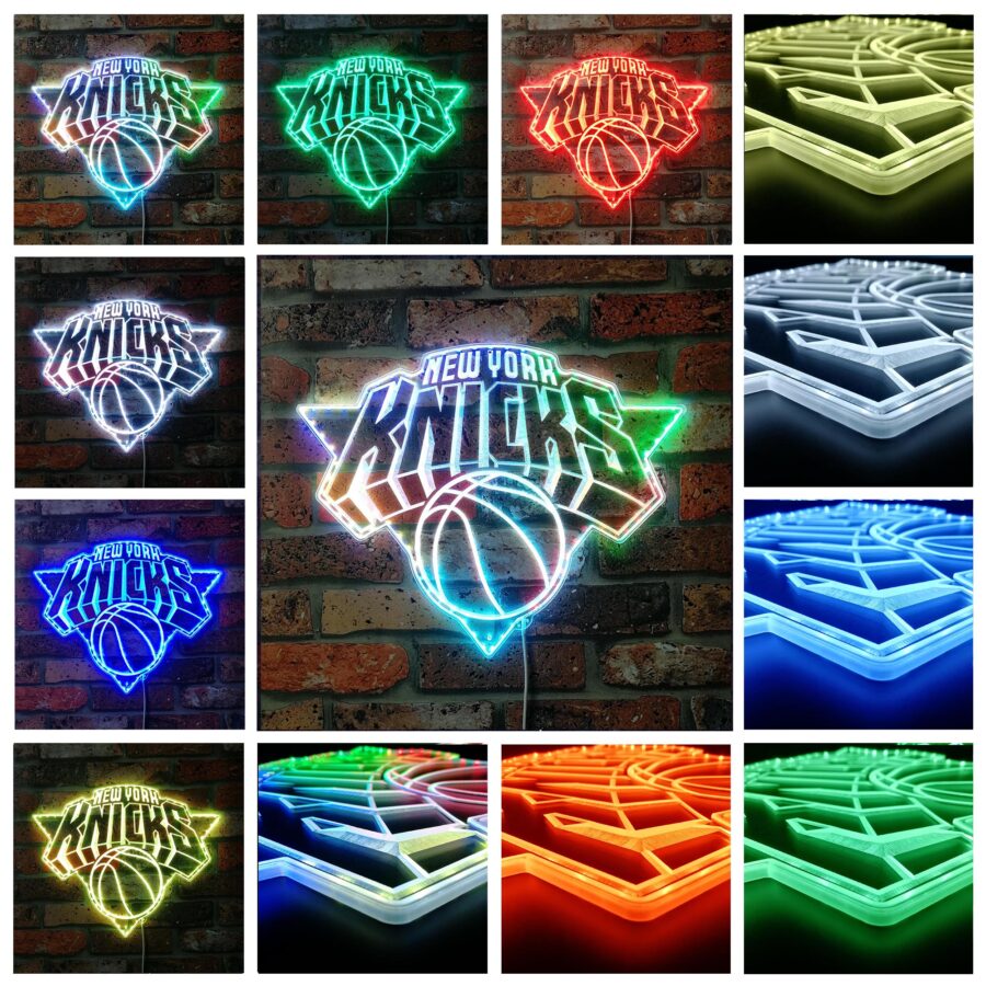 New York Knicks Dynamic Rgb Edge Lit Led Sign - Image 2