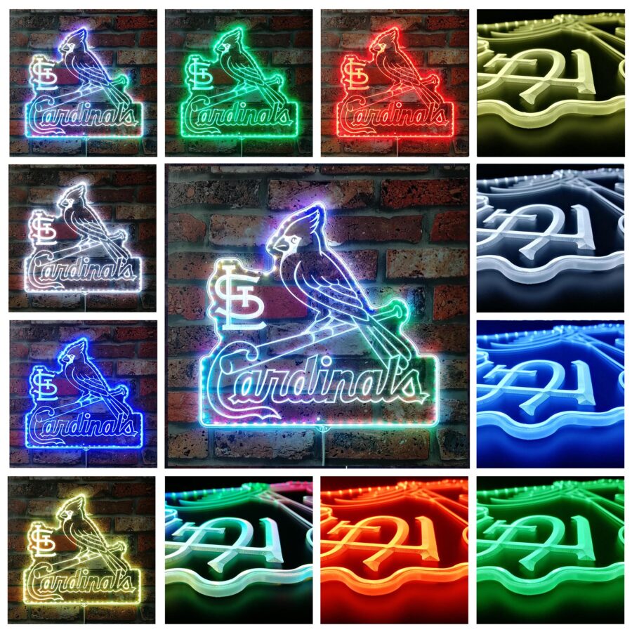 Saint Louis Cardinals Dynamic Rgb Edge Lit Led Sign - Image 2