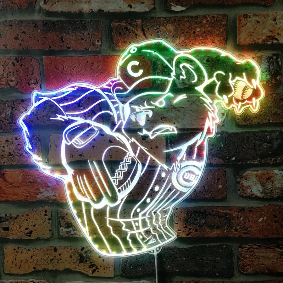 Chicago Cubs Bardown Dynamic Rgb Edge Lit Led Sign