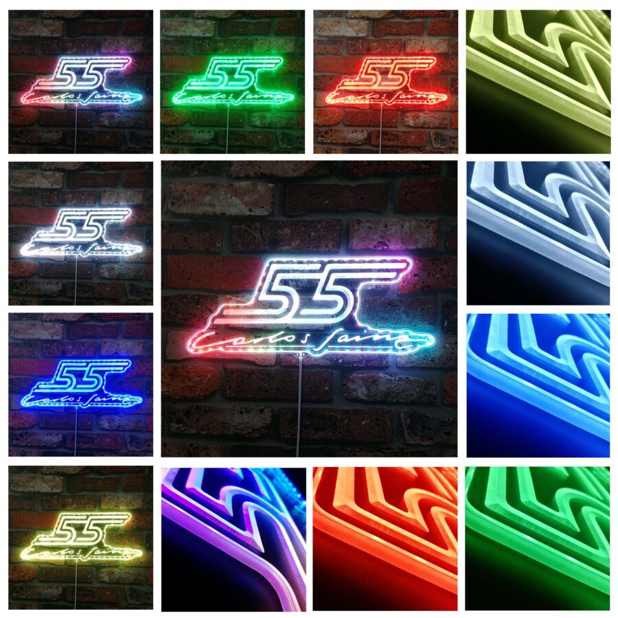F1 Carlo Sainz 55 Dynamic Rgb Edge Lit Led Sign - Image 2