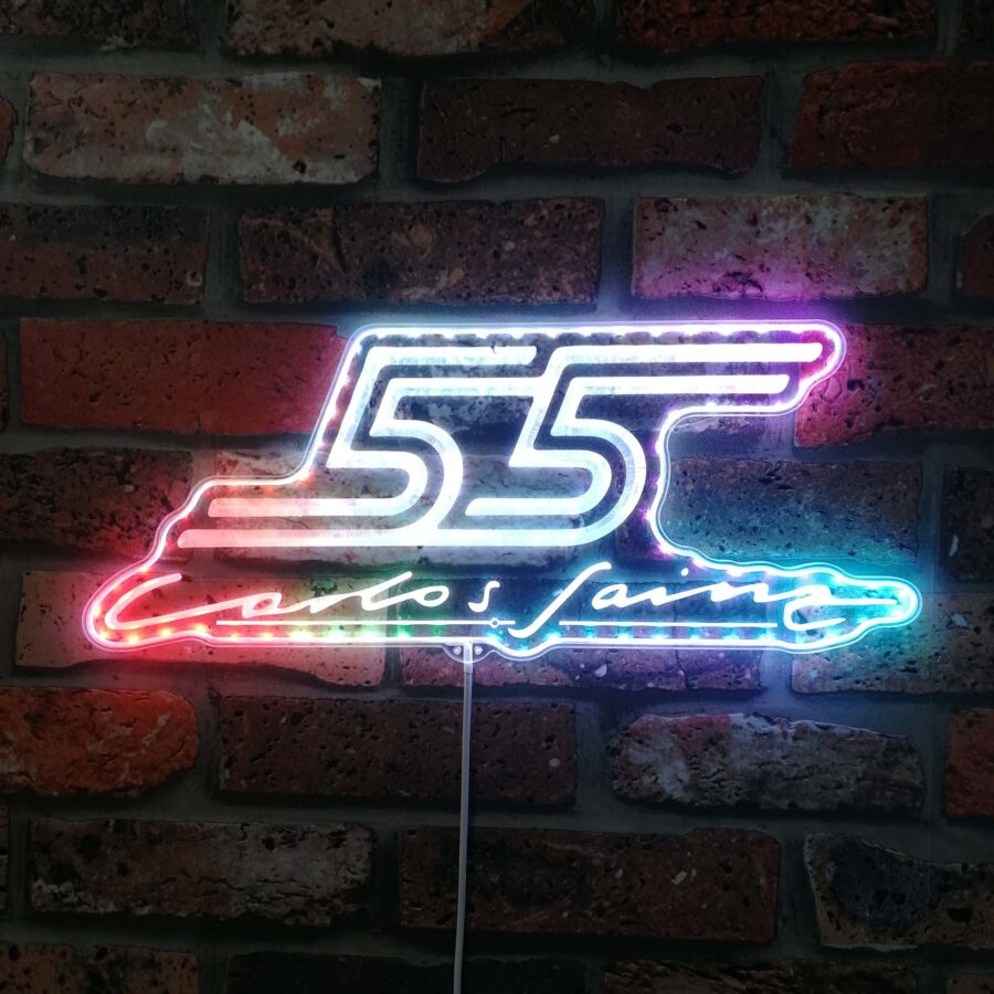 F1 Carlo Sainz 55 Dynamic Rgb Edge Lit Led Sign