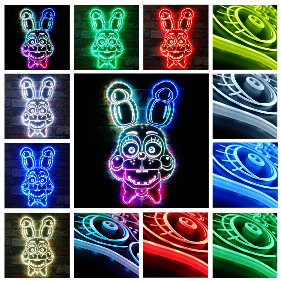 Five Nights Af Freddys Bonnie Dynamic Rgb Edge Lit Led Sign - Image 2
