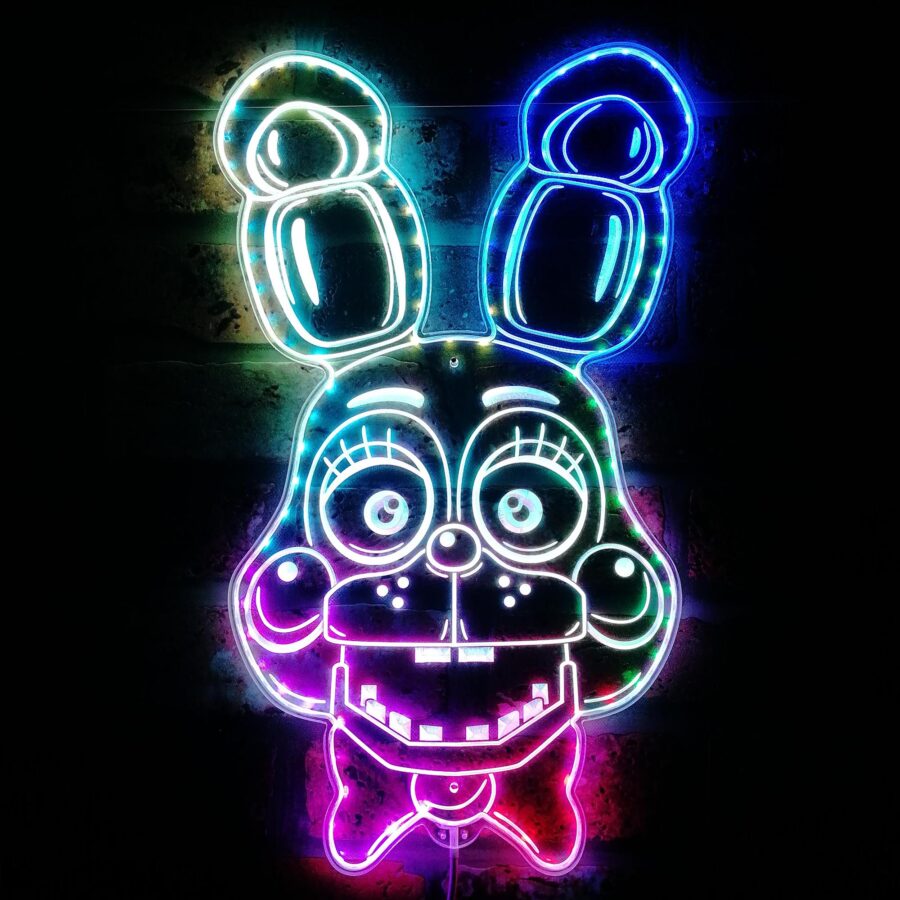 Five Nights Af Freddys Bonnie Dynamic Rgb Edge Lit Led Sign