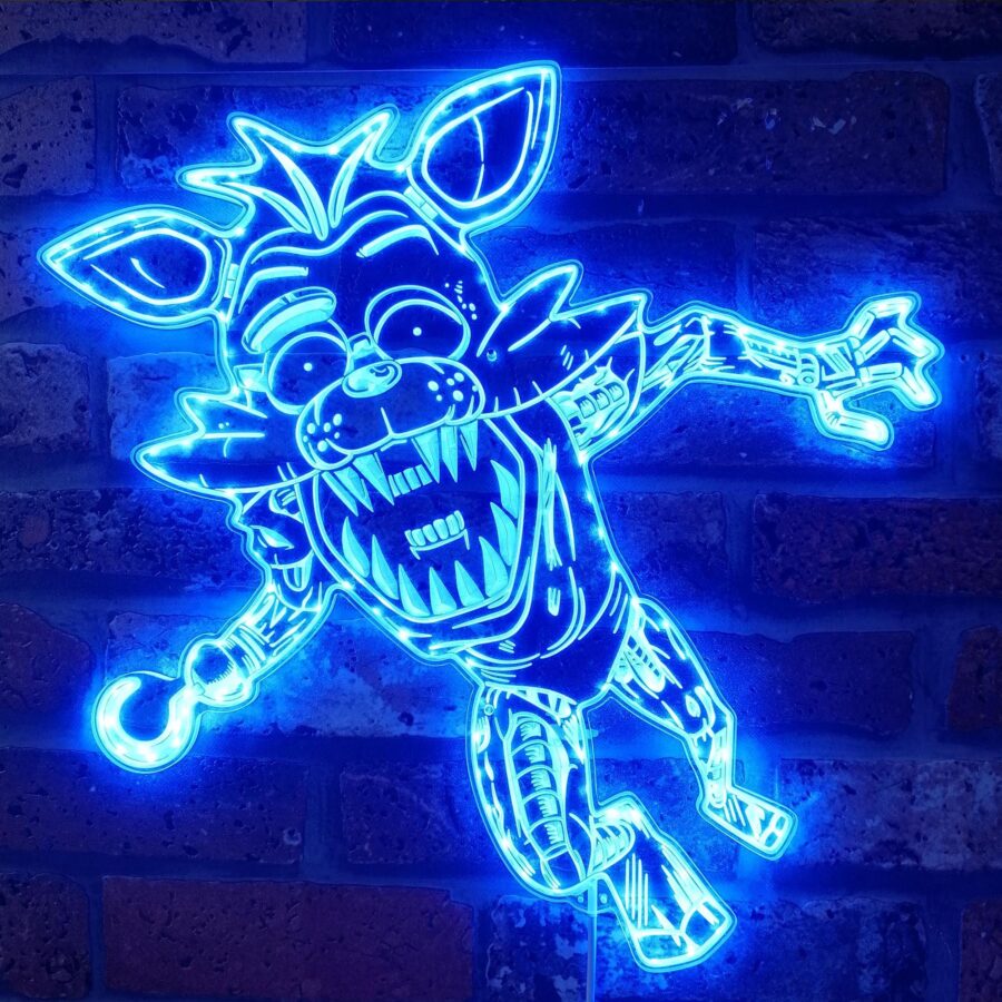 Five Nights At Freddys Foxy Rgb Edge Lit Led Sign - Image 4
