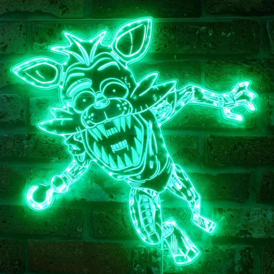 Five Nights At Freddys Foxy Rgb Edge Lit Led Sign - Image 6