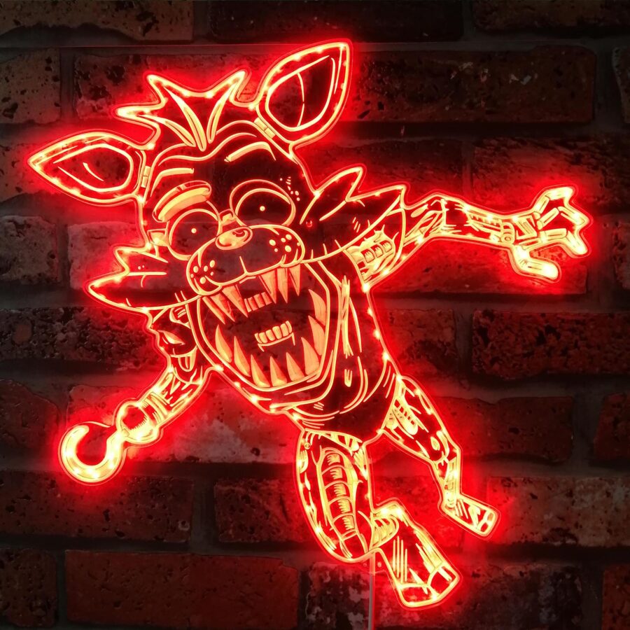 Five Nights At Freddys Foxy Rgb Edge Lit Led Sign - Image 3