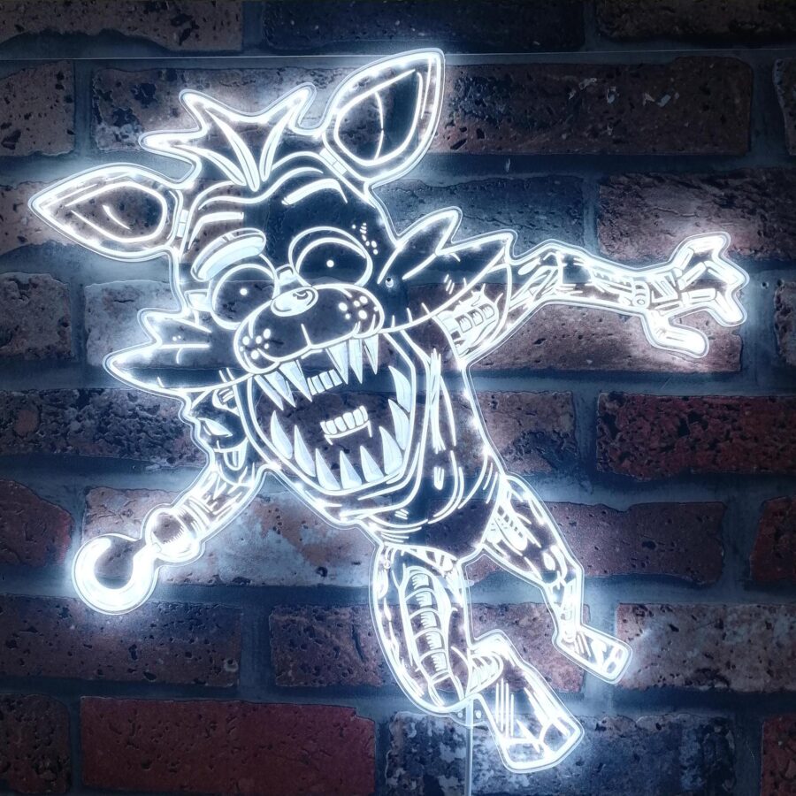 Five Nights At Freddys Foxy Rgb Edge Lit Led Sign - Image 5