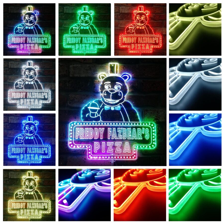 Freddy Fazbears Pizza Dynamic Rgb Edge Lit Led Sign - Image 2