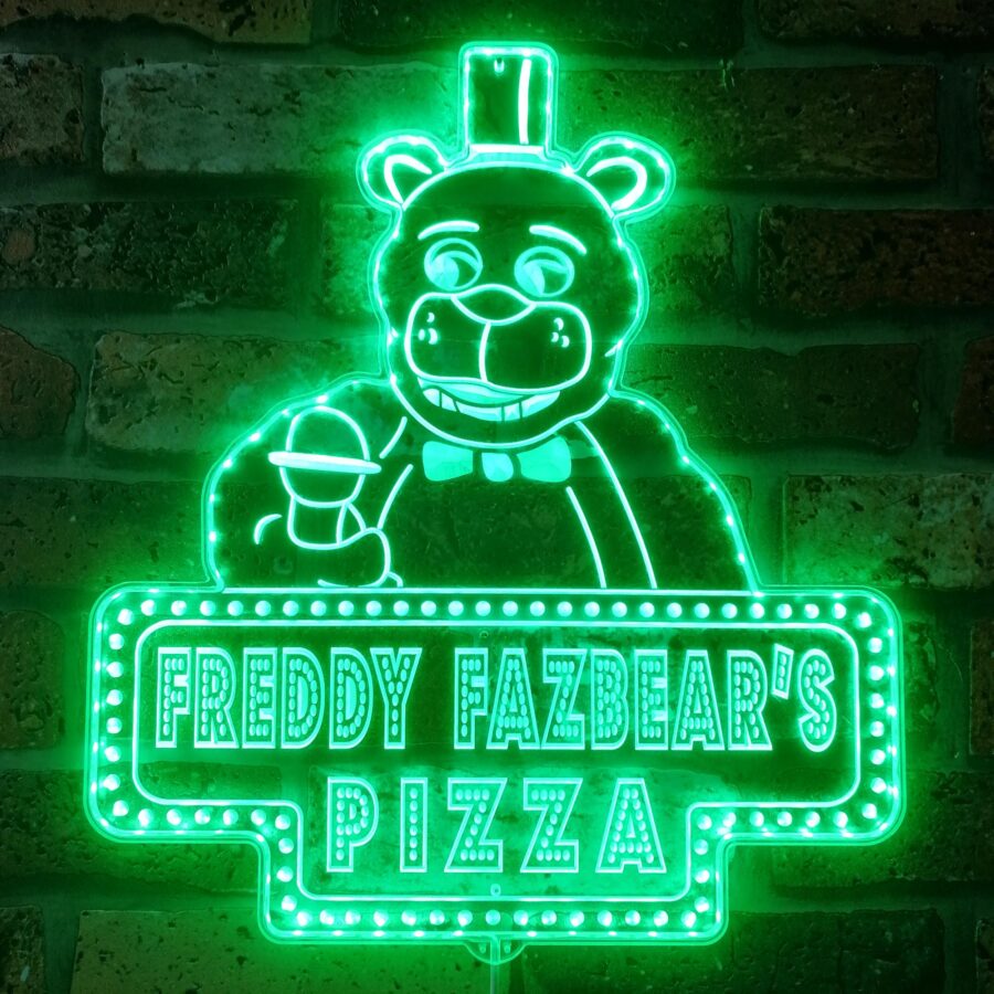 Freddy Fazbears Pizza Dynamic Rgb Edge Lit Led Sign - Image 6