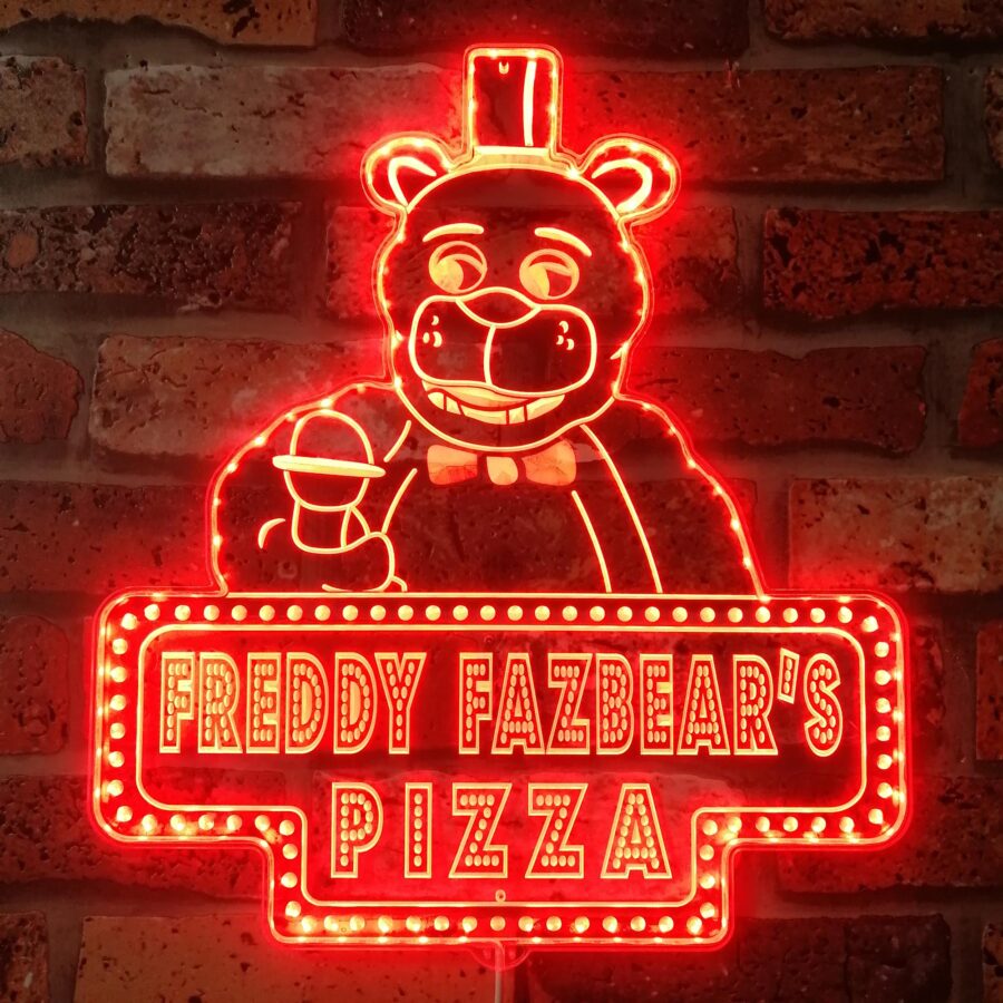 Freddy Fazbears Pizza Dynamic Rgb Edge Lit Led Sign - Image 3