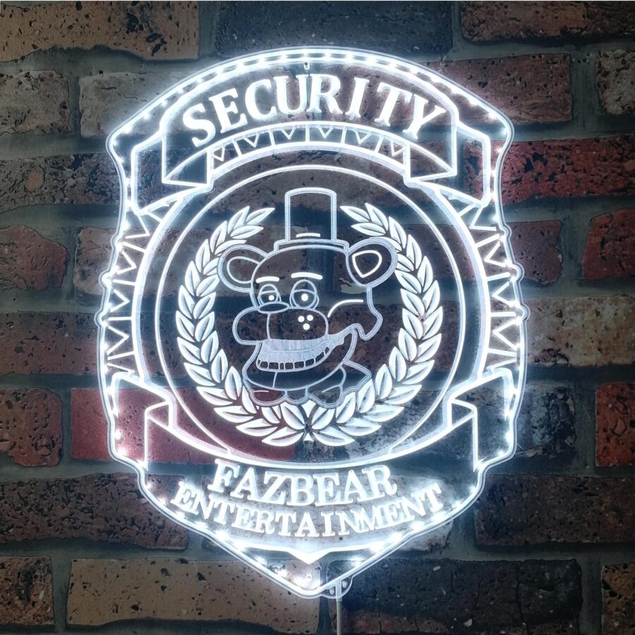 Five Nights At Freddys Security Badge Dynamic Rgb Edge Lit Led Sign - Image 6