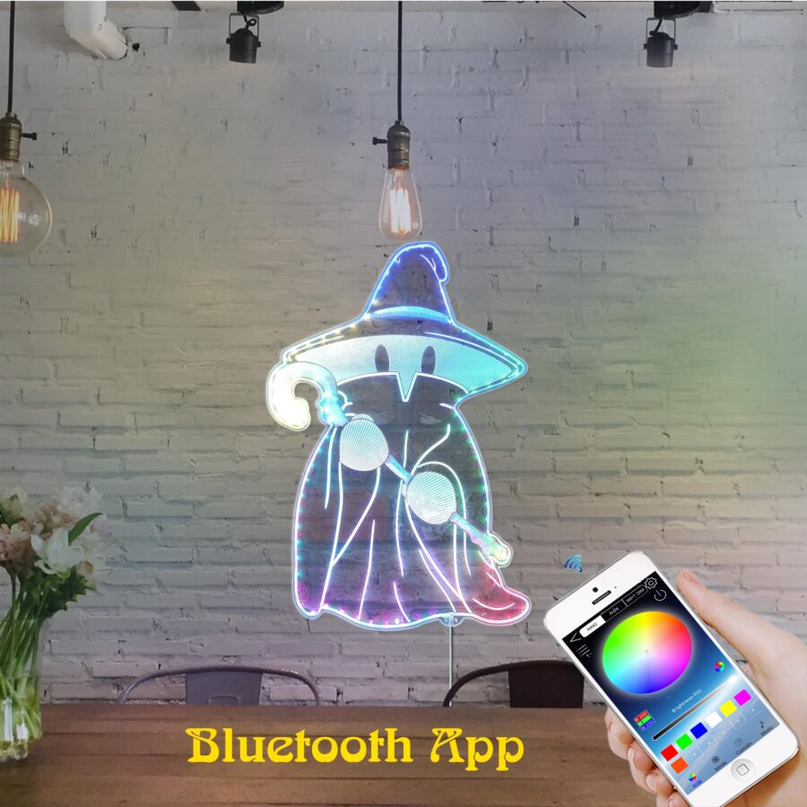 Final Fantasy Black Mage Dynamic Rgb Edge Lit Led Sign - Image 7