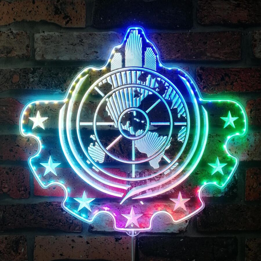 Helldivers Super Earth Dynamic Rgb Edge Lit Led Sign