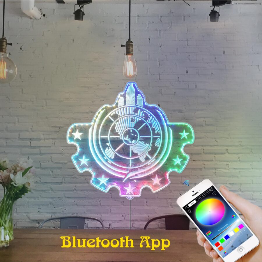 Helldivers Super Earth Dynamic Rgb Edge Lit Led Sign - Image 7