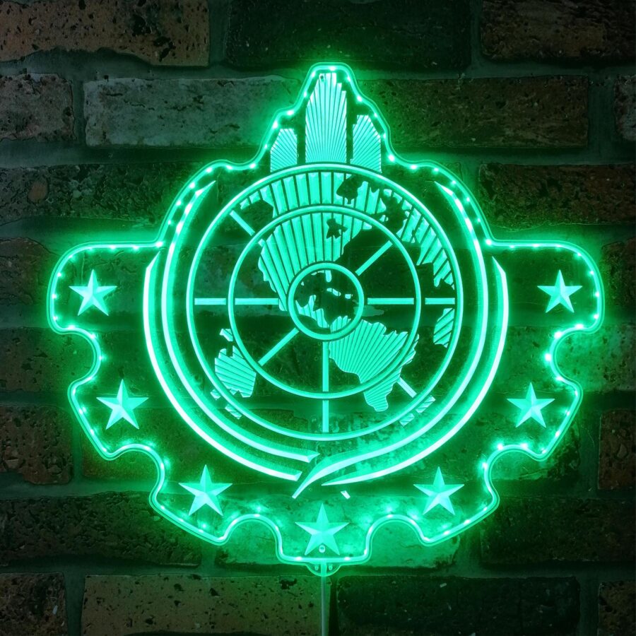 Helldivers Super Earth Dynamic Rgb Edge Lit Led Sign - Image 6
